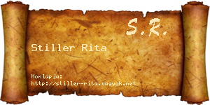 Stiller Rita névjegykártya